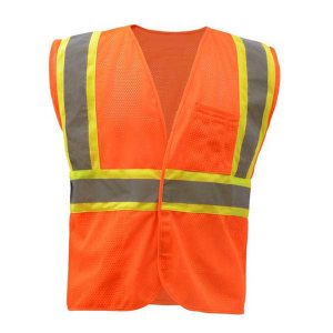 STANDARD CLASS W TWO TONE MESH HOOK & LOOP SAFETY VEST (Size: XL)