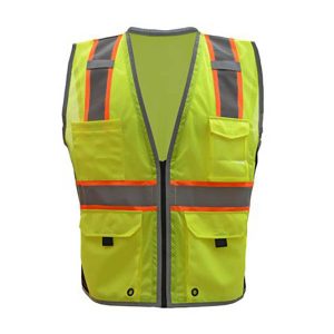 CLASS 2 HYPE-LITE SAFETY VEST WITH BLACK SIDE (Size: 2XL)