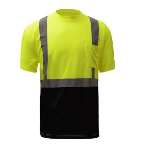 CLASS 2 SAFETY T-SHIRT WITH BLACK BOTTOM (Size: 4XL)