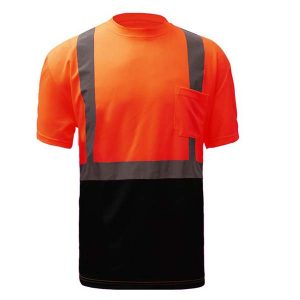 CLASS 2 SAFETY T-SHIRT WITH BLACK BOTTOM (Size: 4XL)