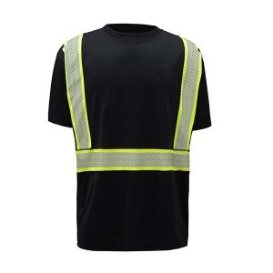 CLASS 2 ONYX TWO-TONE ANTI-SNAG T-SHIRT W/SEGMENT TAPE (Size: 4XL)